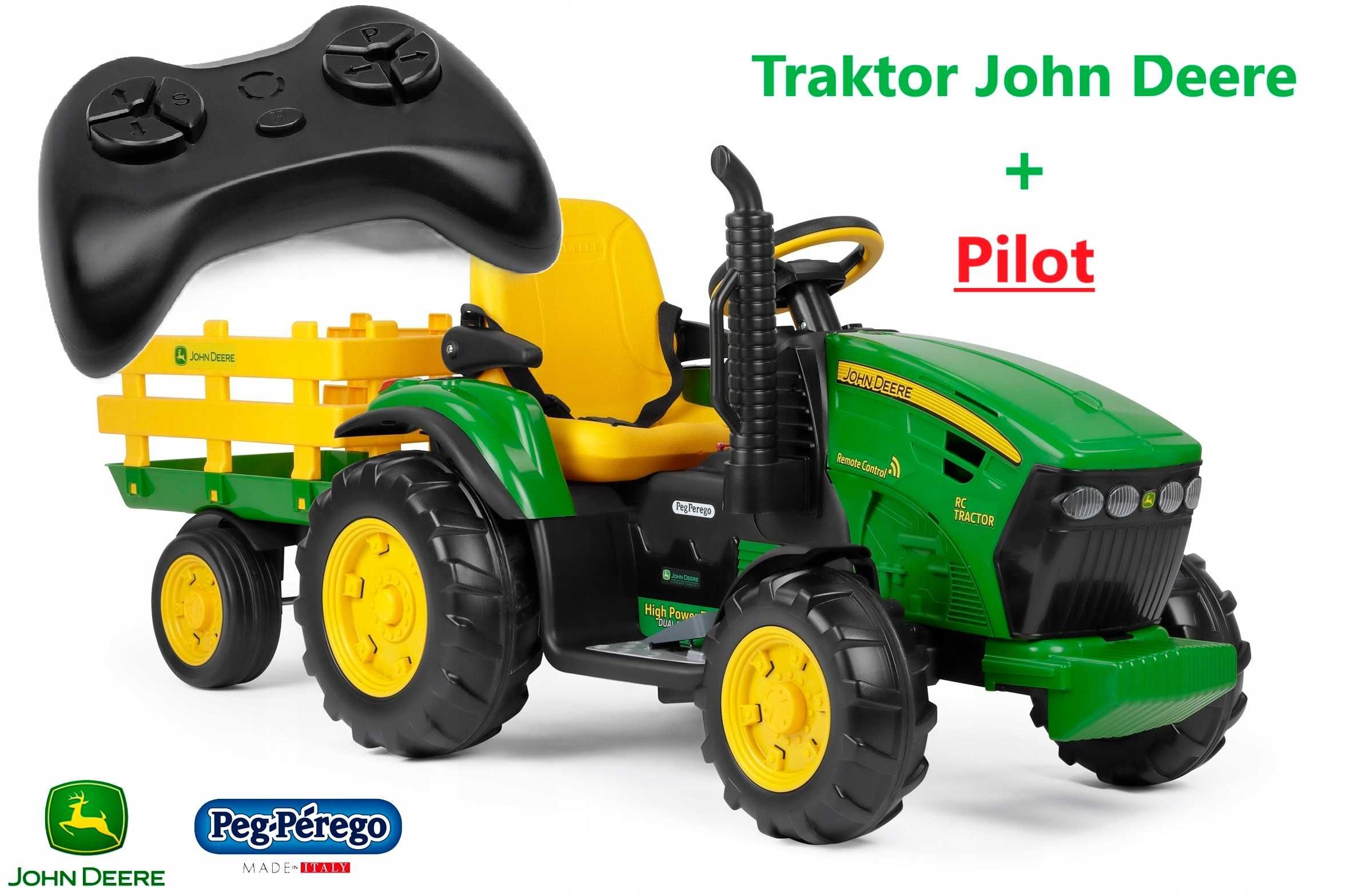 Nowość JOHN DEERE RC Traktor na pilot 12V IGOR0117