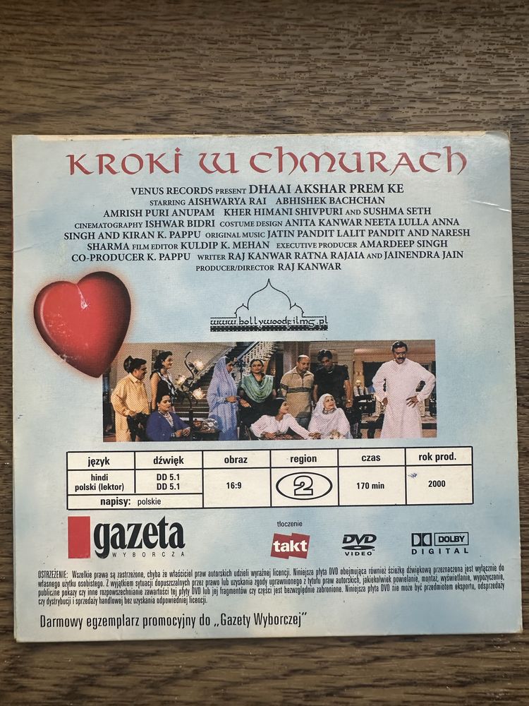 Film płyta CD Kroki w chmurach Bollywood