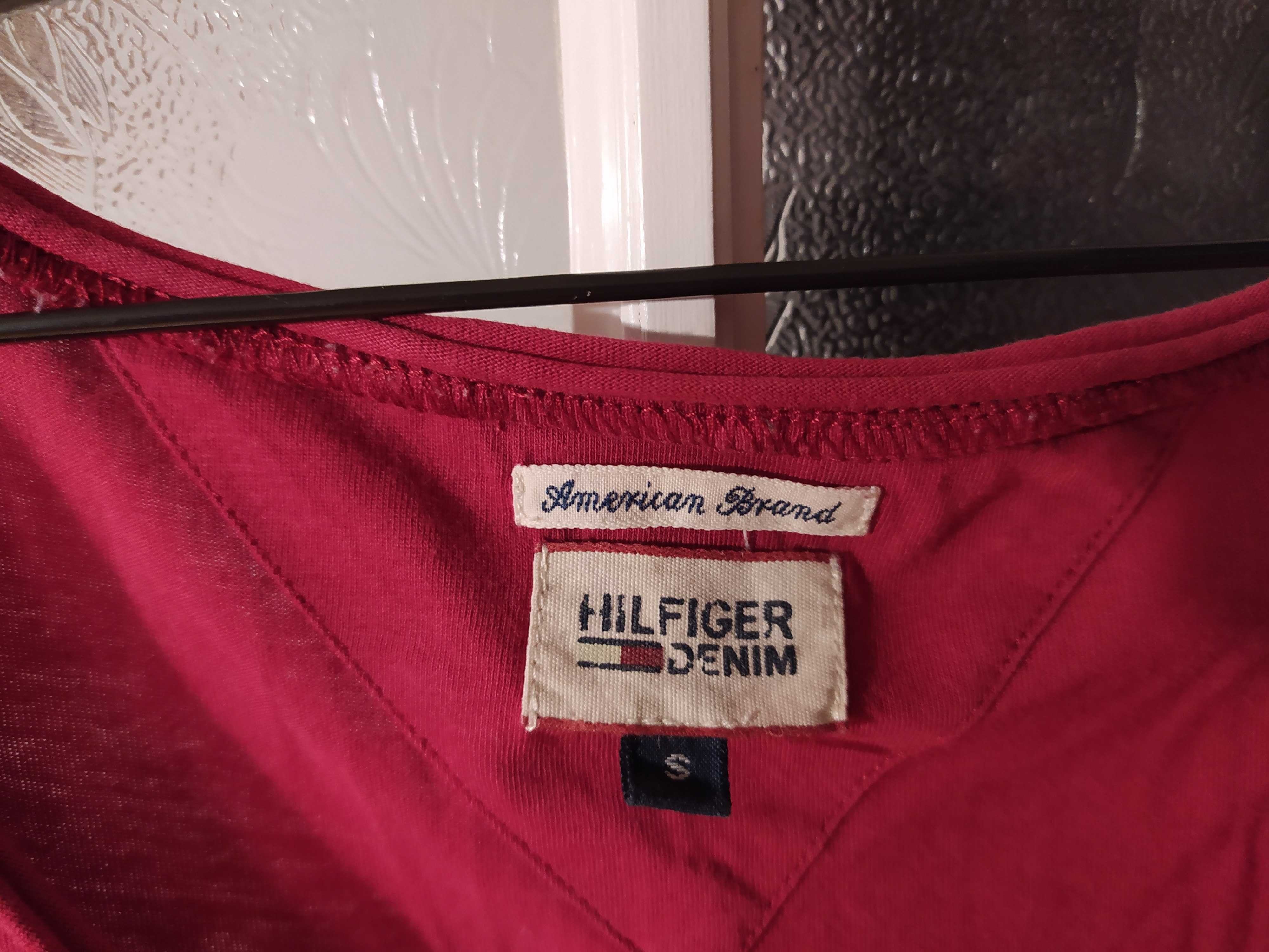 Koszulka używana Tommy Hilfiger S czerwona damska