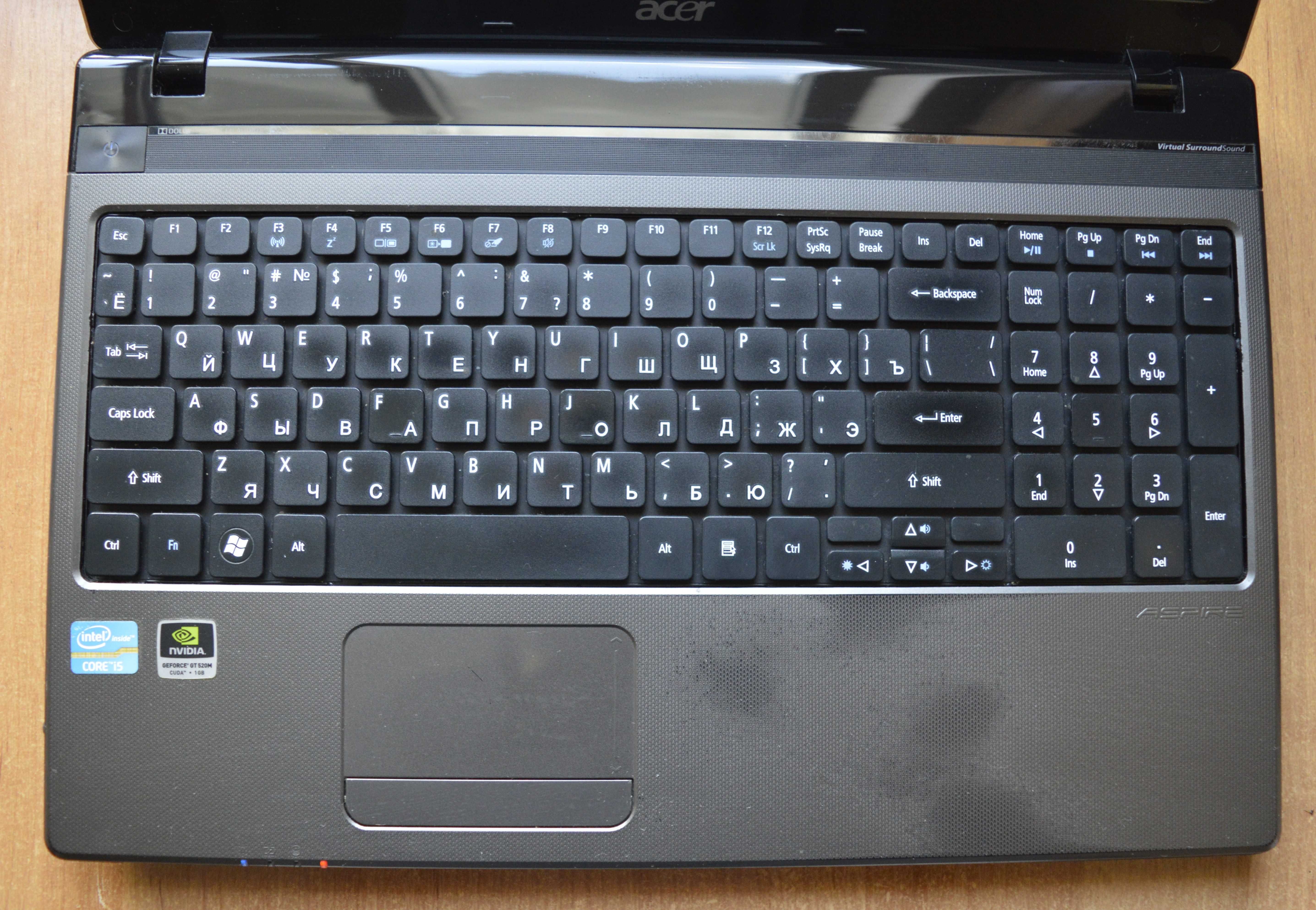 Ноутбук Acer Aspire 5750G i5, GeForce 520M 1gb, 4GB, 256 ssd + 500 hdd