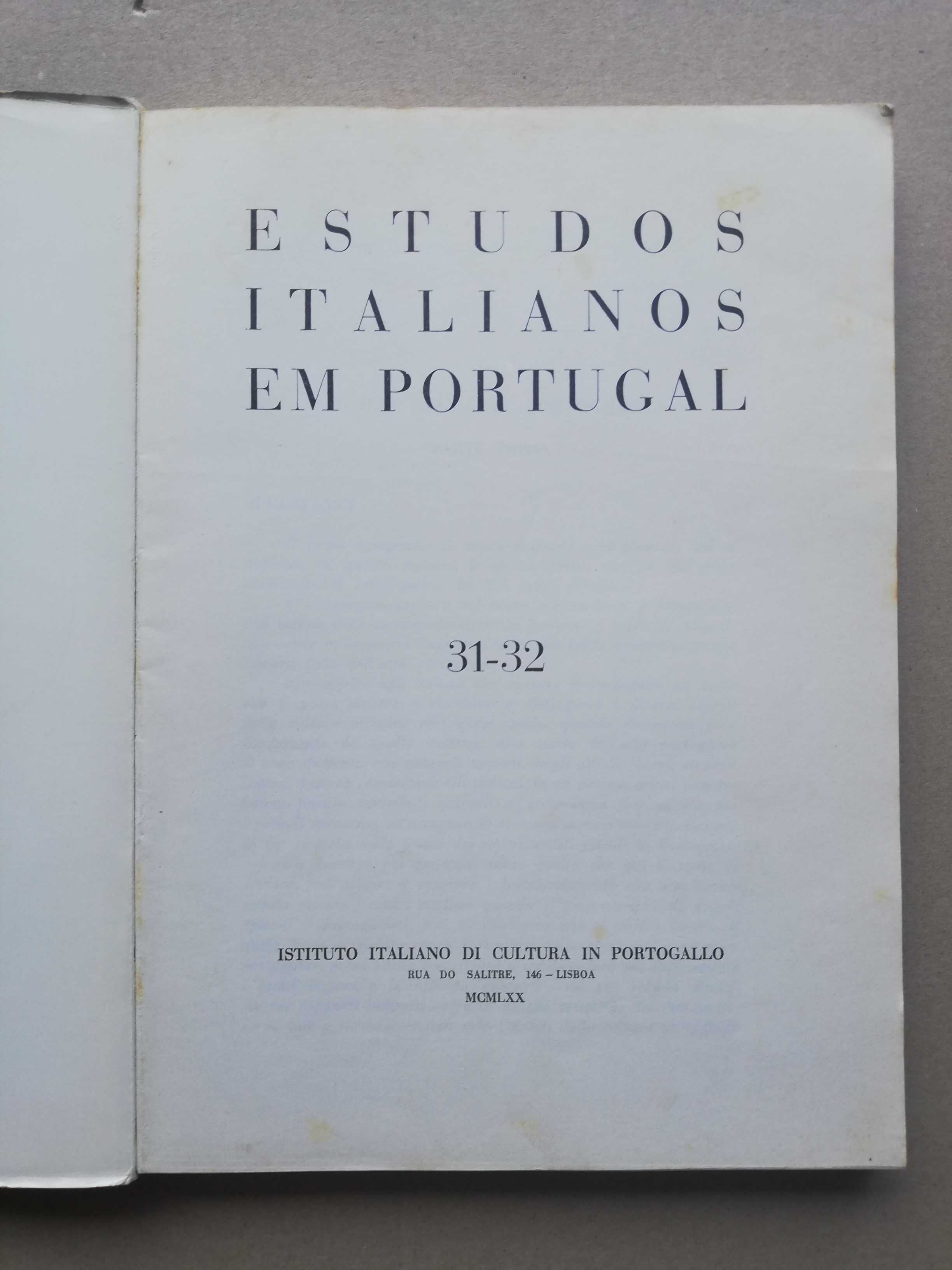 Estudos Italianos em Portugal, número 31-32, 1968 e 1969