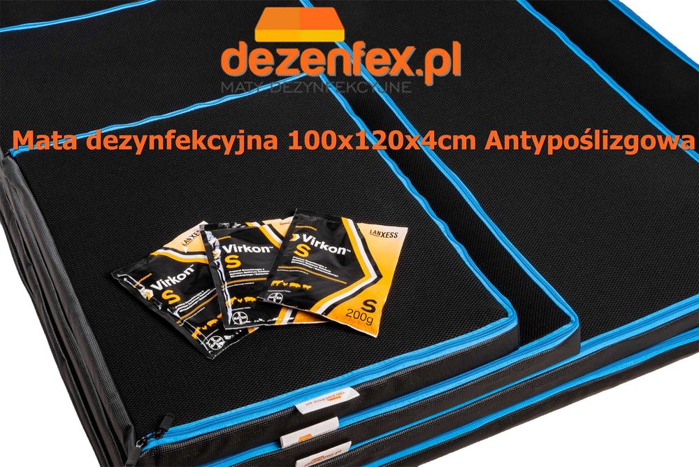 Maty;mata dezynfekcyjna;przejściowe 100x120x4cm Antypośizgowe /