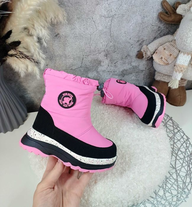 Дитячі зимові дутіки 23 24 25 26 27 28 для дівчинки черевики чоботи