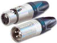 NEUTRIK NC3FMXX-D - Złącze XLR 3-pin żeńskie i męskie (srebrne)