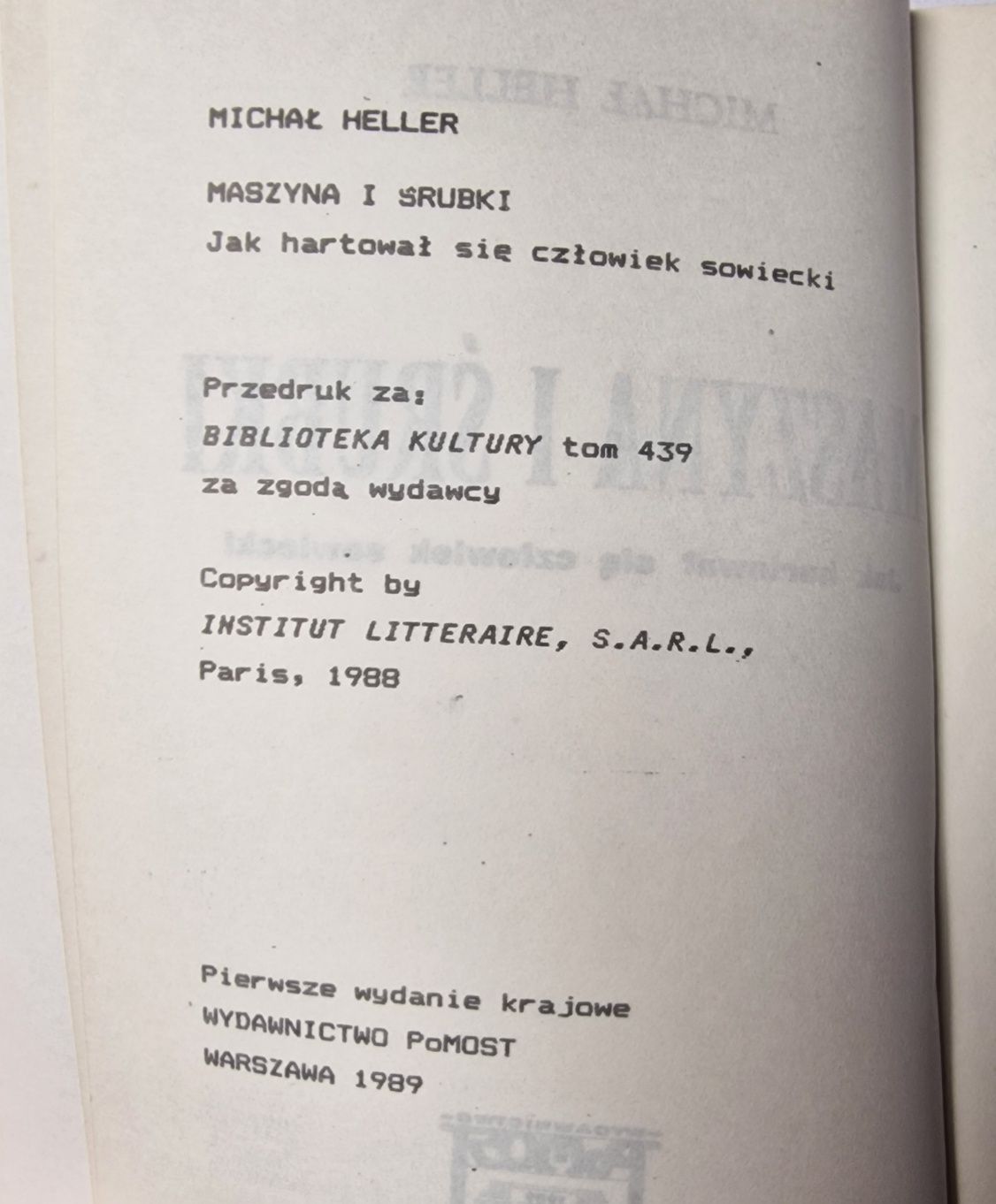 Heller - Maszyna i śrubki. Jak hartował się człowiek sowiecki