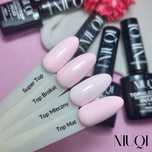 NIUQI Hybrydowy TOP z efektem Glitter Top Glass TOP Rose