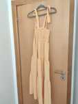 vestido xadrez laranja
