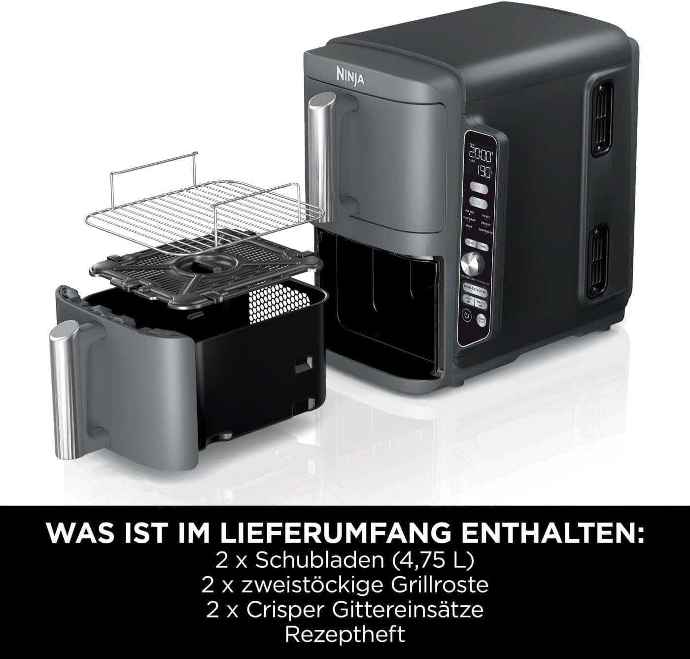 Frytkownica beztłuszczowa NINJA SL400EU XL 9,5L 2470 W dwie szuflady