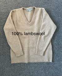 Beżowy wełniany sweter Antartex 38 M Wollmark