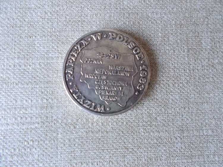 Medal Joannes Paulus II wizyta Papieża w Polsce 1983