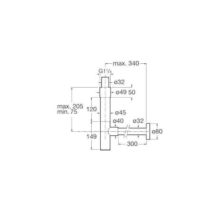 Sifão garrafa ROCA de 1 1/4" para lavatório (NOVO)