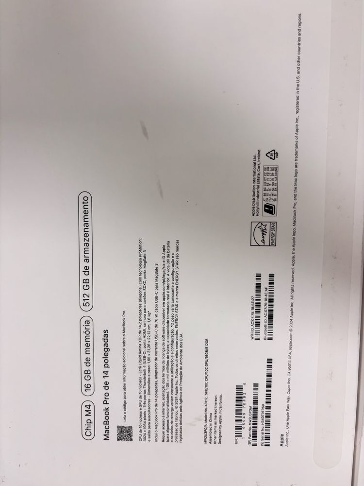Macbook Pro M4 (16GB RAM, 512GB)