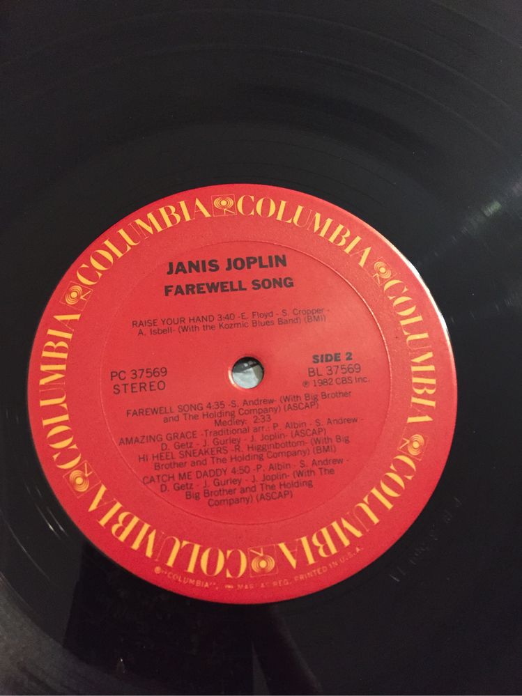 Janis Joplin Farewell Song USA EX-