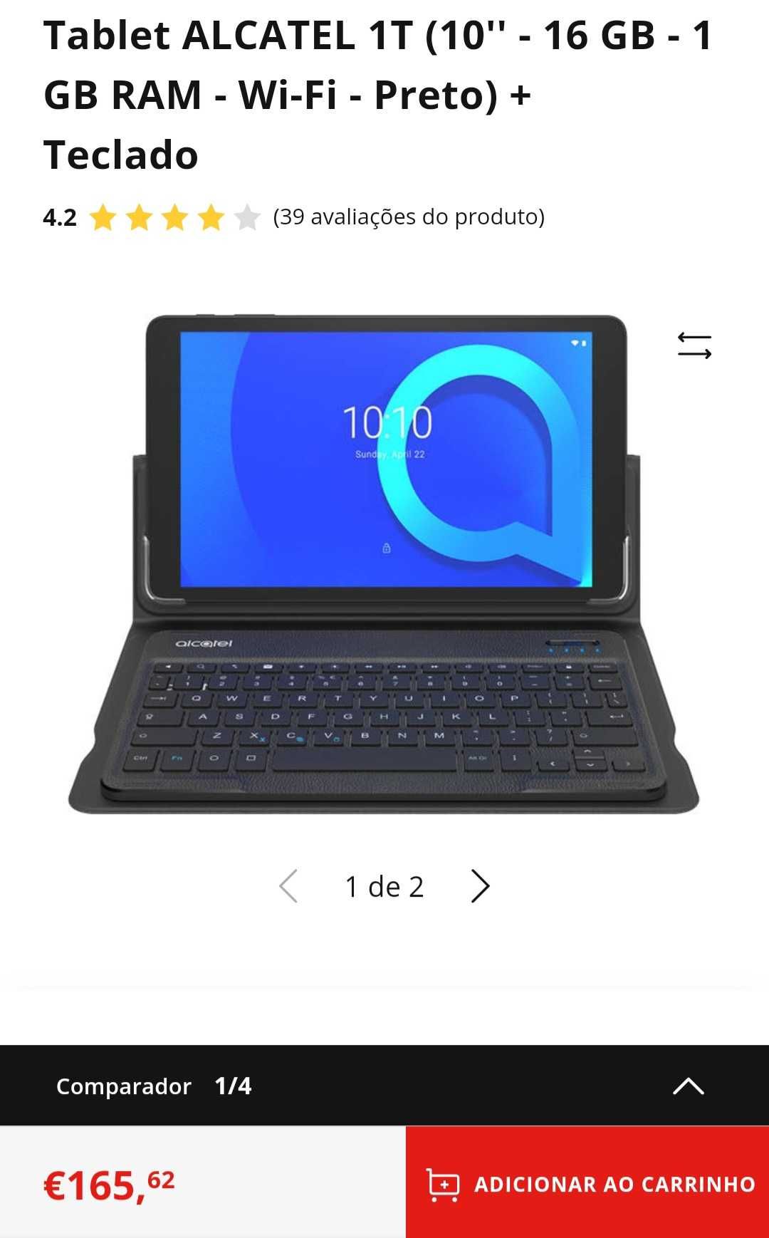 Tablet Alcatel + Teclado