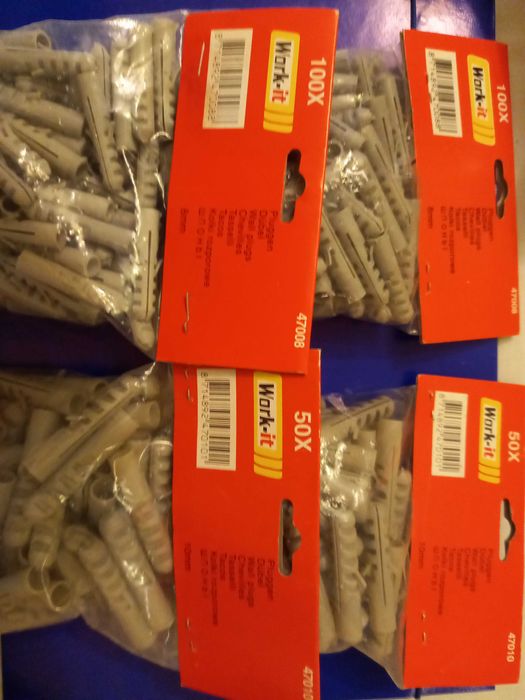 Kołki rozporowe koszulka 200szt 8x40mm + 100szt 10x50mm Dyble