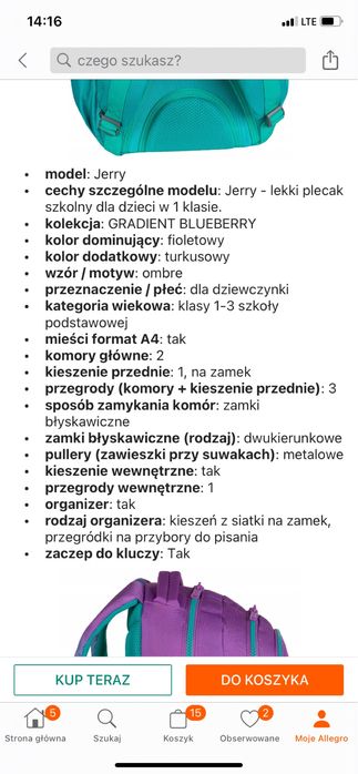 Plecak Cool Pack Ombre klasy 1-3