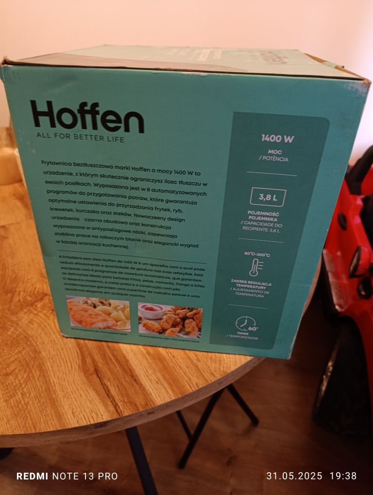Frytkownica beztłuszczowa Hoffen 3.8l
