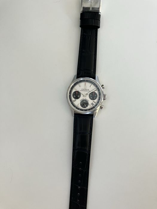 Zegarek Cronos Chronograf 38.5mm panda szafir Miyota 6S20 100m