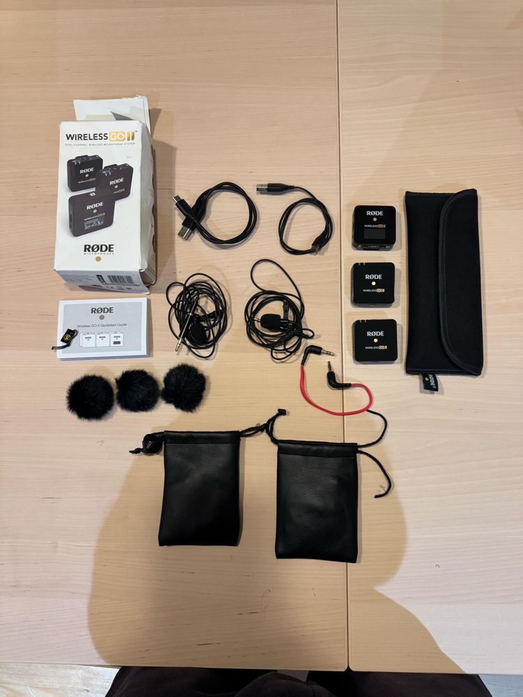 Rode Wireless GO II – zestaw mikrofonów bezprzewodowych – jak nowy!