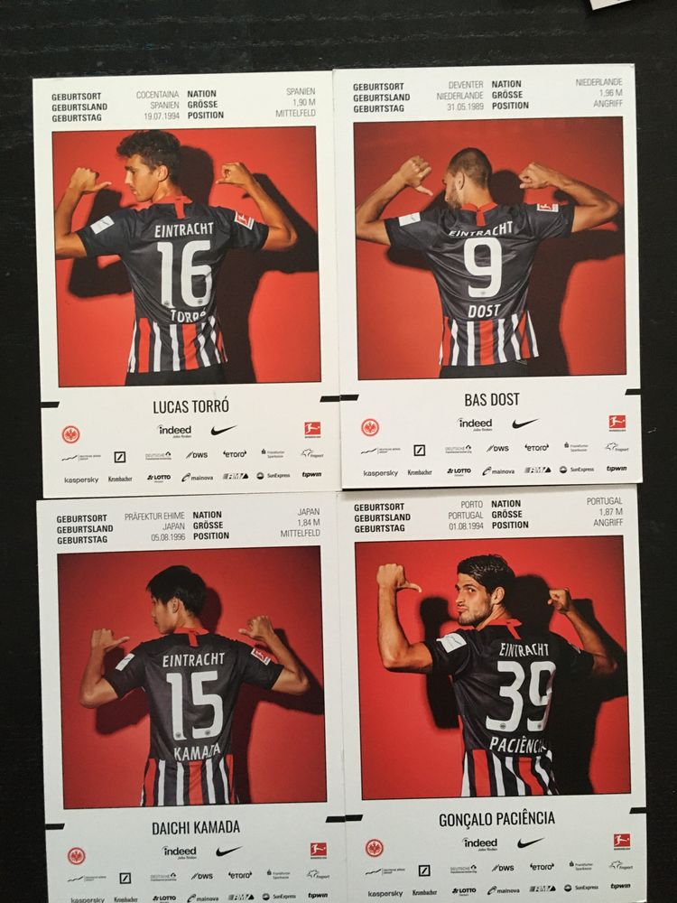 8 postais - Futebol - Eintracht Frankfurt