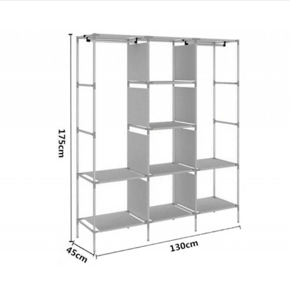 Шкаф тканевый складной тканинна шафа 3 секціі 130 х 45 х 170 см