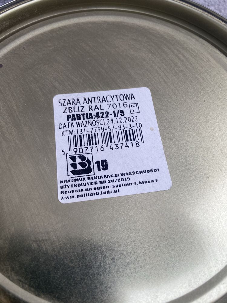 Farba Lowicyn Sx połysk Szary antracyt