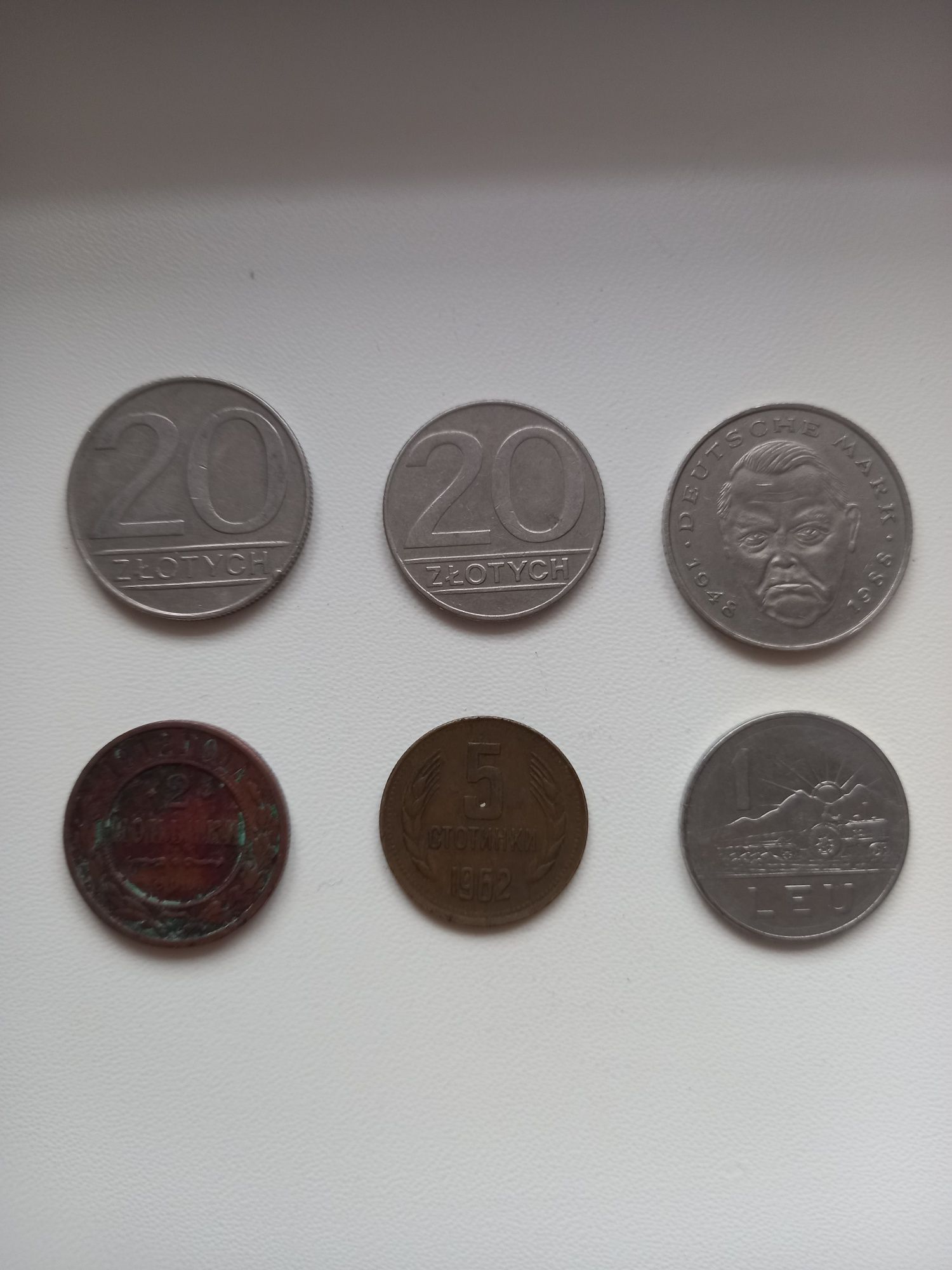 Продам монеты pfennig, filler, leu, стотинка