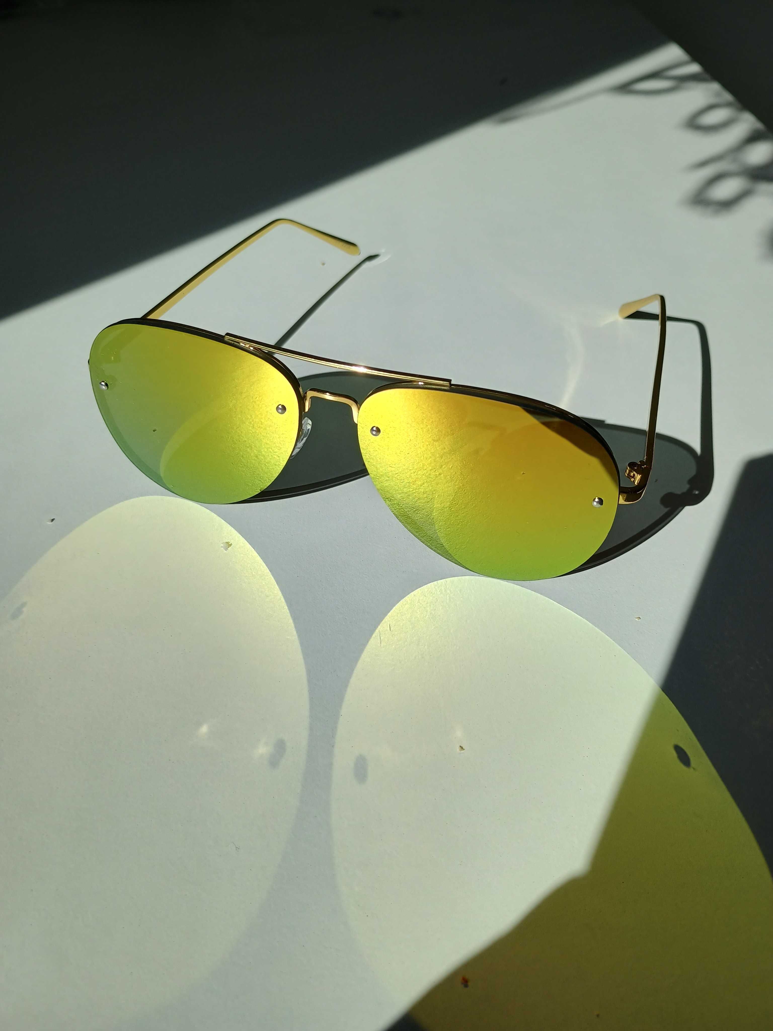 Okulary Przeciwsłoneczne Aviator modne eleganckie wysoka jakość