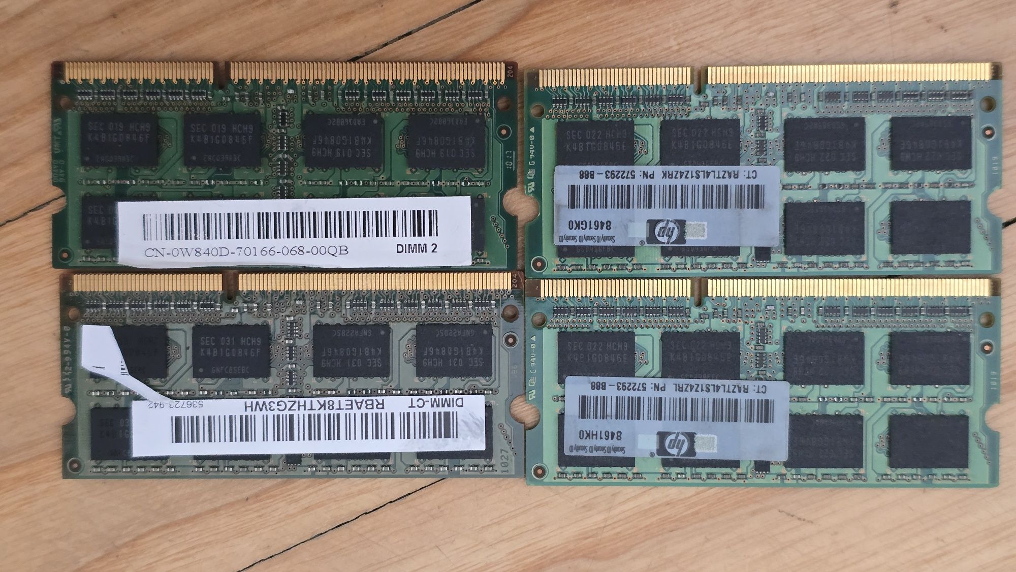 Pamięć ram 4x2GB DDR3 Samsung do laptopa