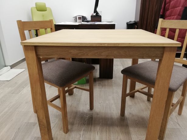 Stół stolik krzesło drewno dąb