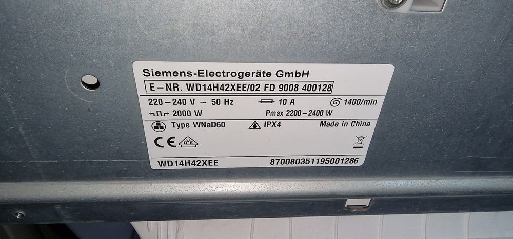 Placa maquina lavar secar bosch siemens IQ500