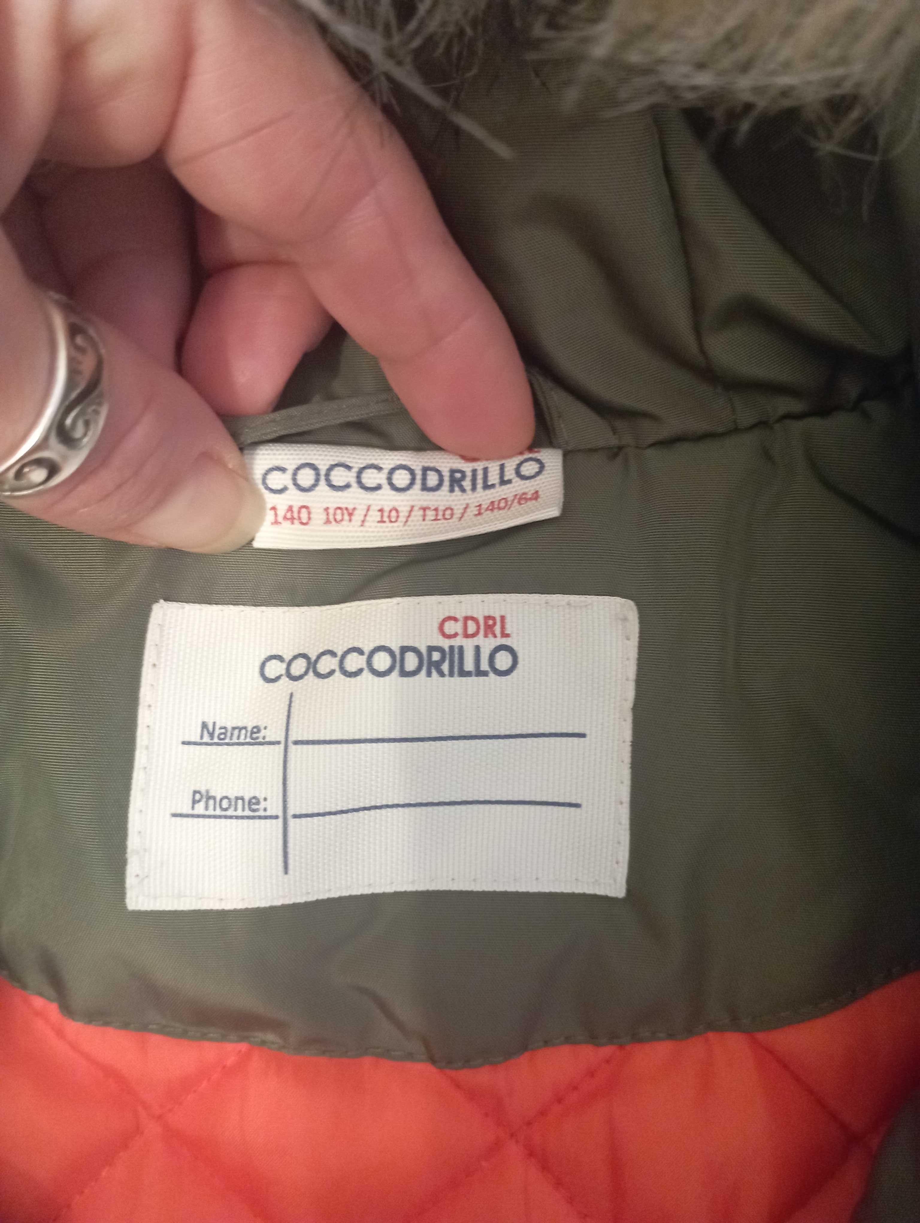 Kurtka parka zimowa Coccodrillo rozm. 140 khaki