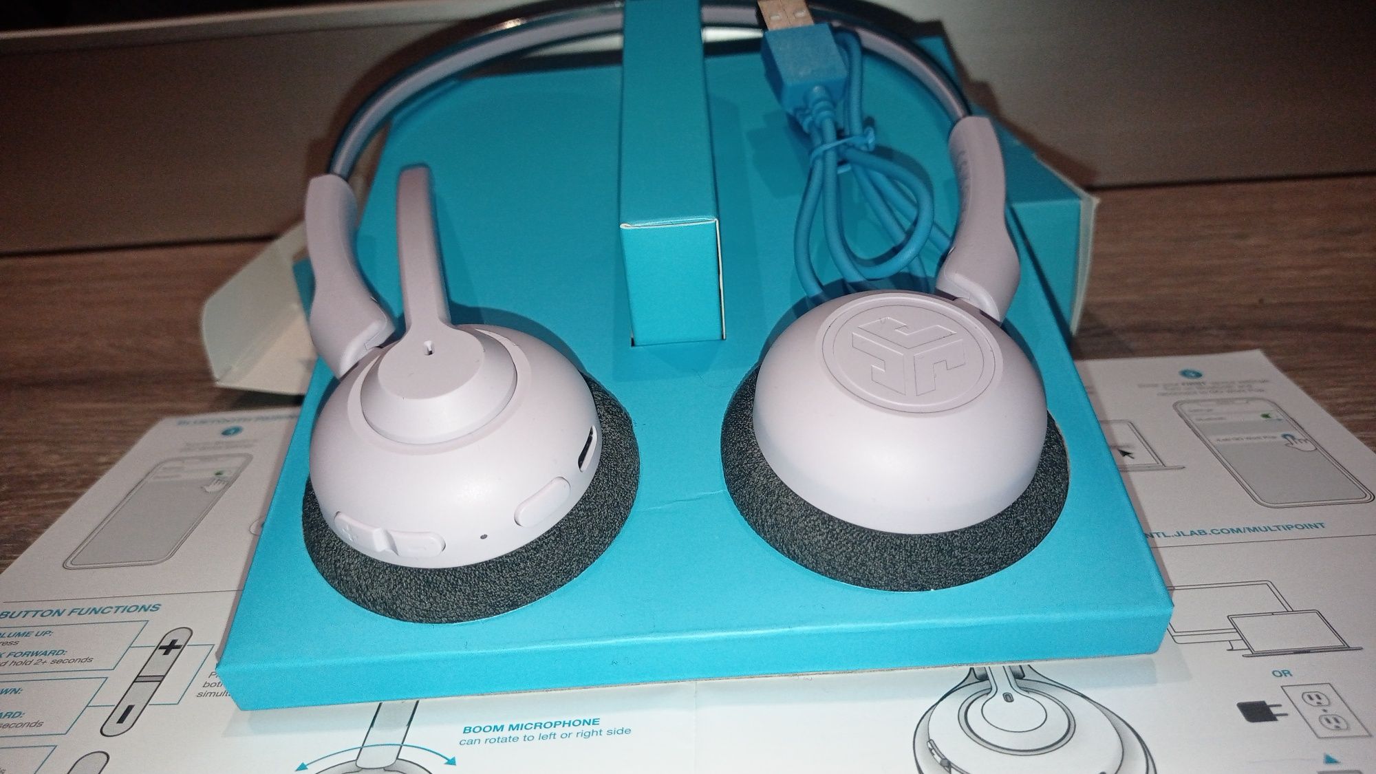 НОВІ! Навушники з мікрофоном JLAB Go Work Pop Wireless Headphones Lila