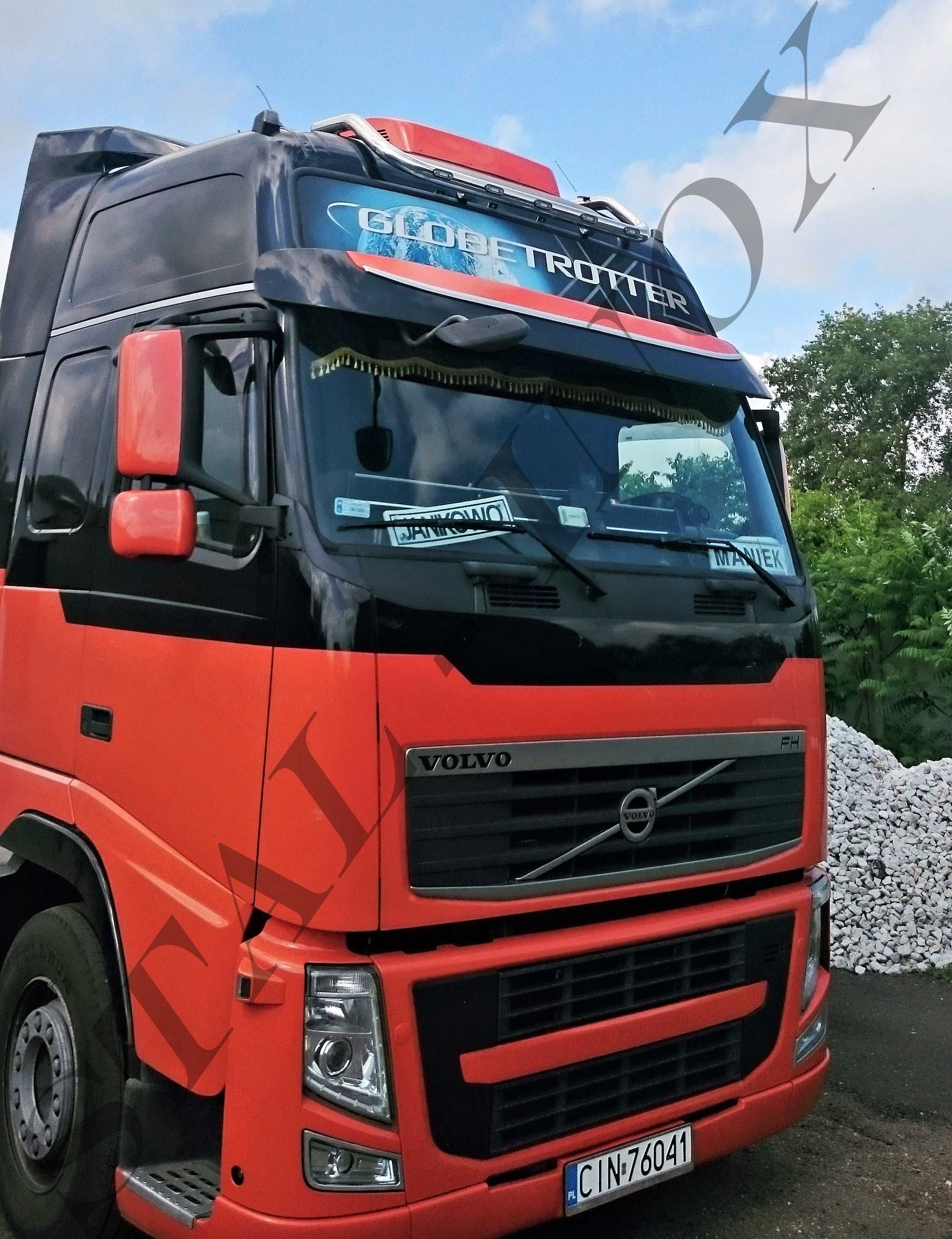 Orurowanie górne malowane proszkowo VOLVO Fh4 Fh5 oświetlenie led