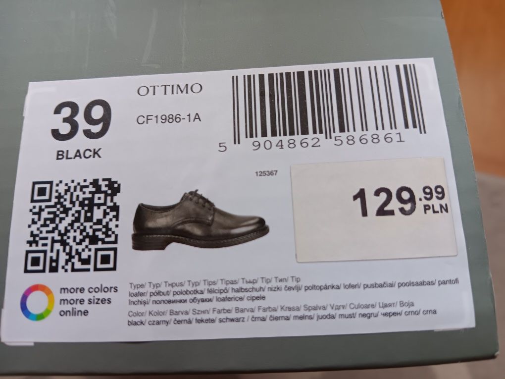 Buty wizytowe dla chłopca rozmiar 39