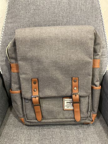 Стильний сірий портфель рюкзак