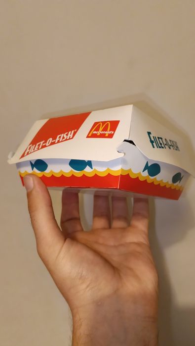 Filetofish, fishburger, filet-o-fish McDonald box