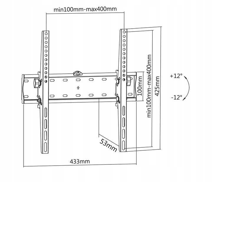 Uchwyt na telewizor 32''-55'' VESA maxym 400 x 400 UCH0193