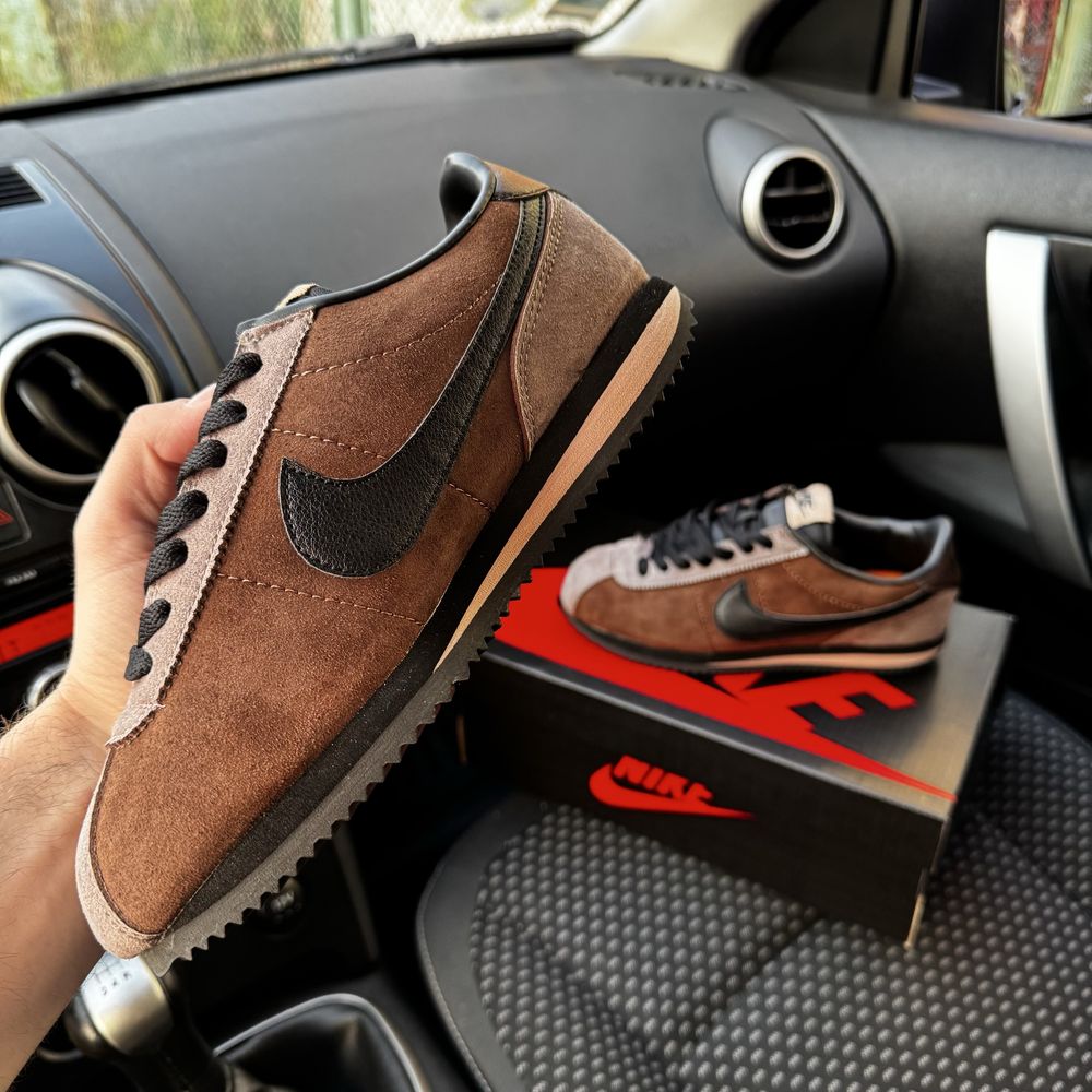 Жіночі кросівки найк кортез коричневі замша Nike Cortez Brown 36-41
