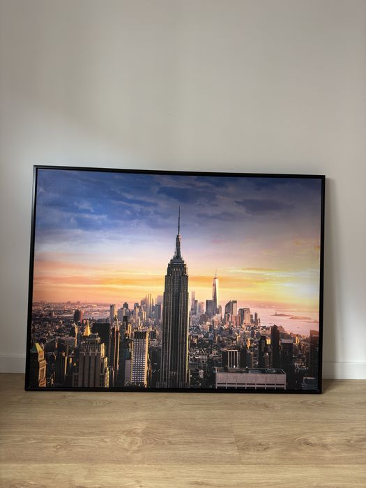 Quadro grande Empire State Building com frame preta