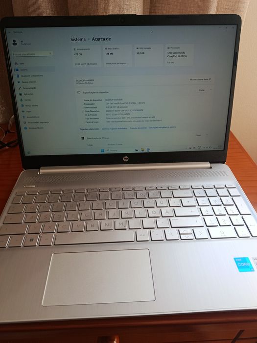 Notebook hp 15s.