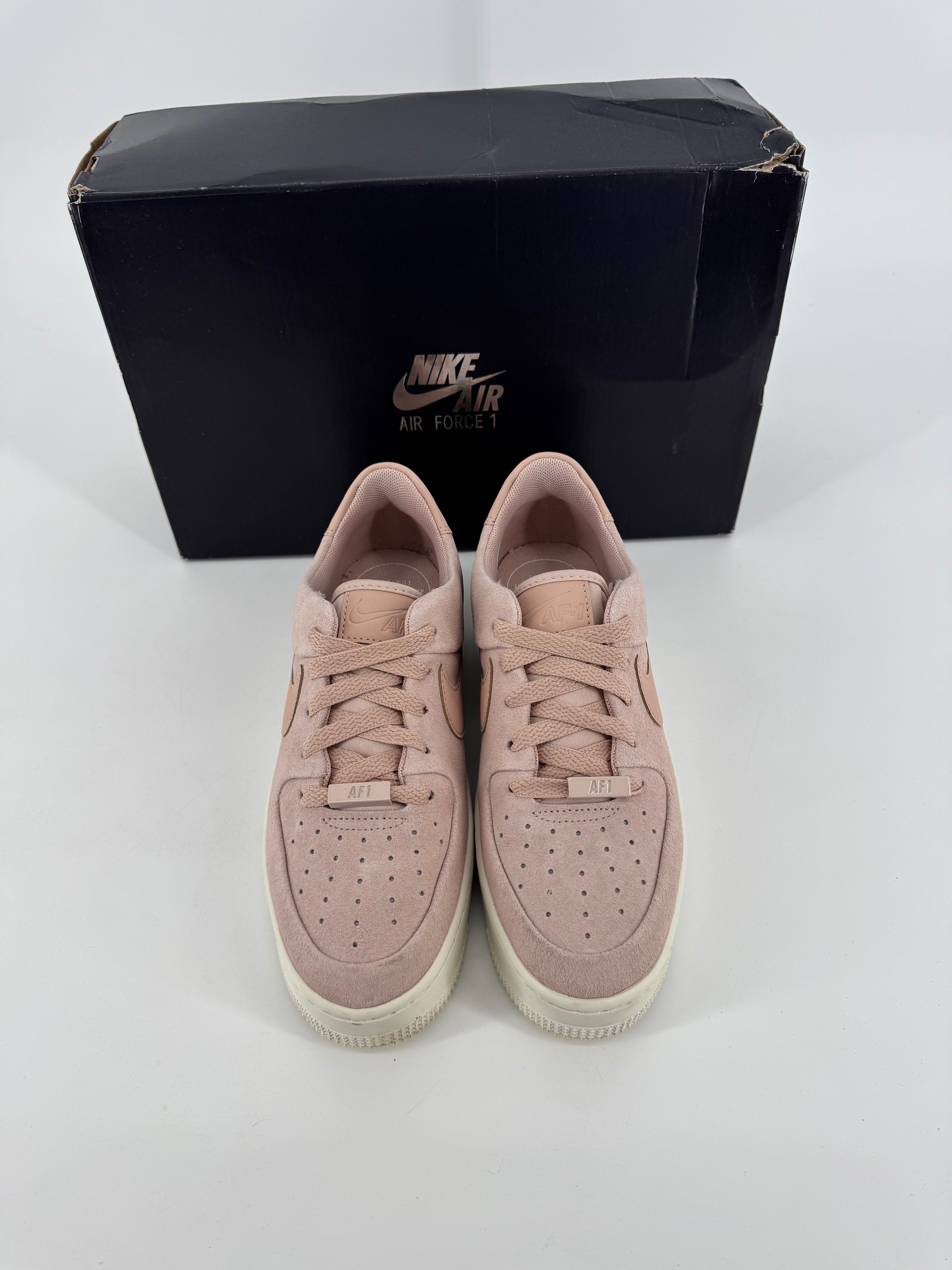 Nike air force  sneakersy damskie 38 na platformie różowe pudrowy róż