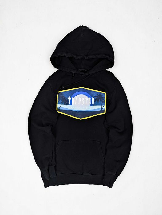 Trapstar czarna bluza z kapturem S logo
