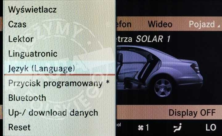 MERCEDES C216 CL polskie menu lektor mapa