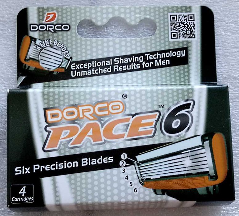 Лезвия Dorco (Isana) Pace 6 (Корея, ориг.) - 4 кассеты.