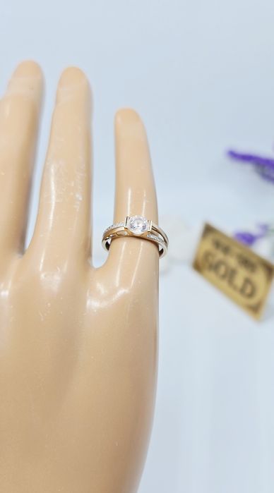 Złoty pierścionek próba 585 14k Używany
