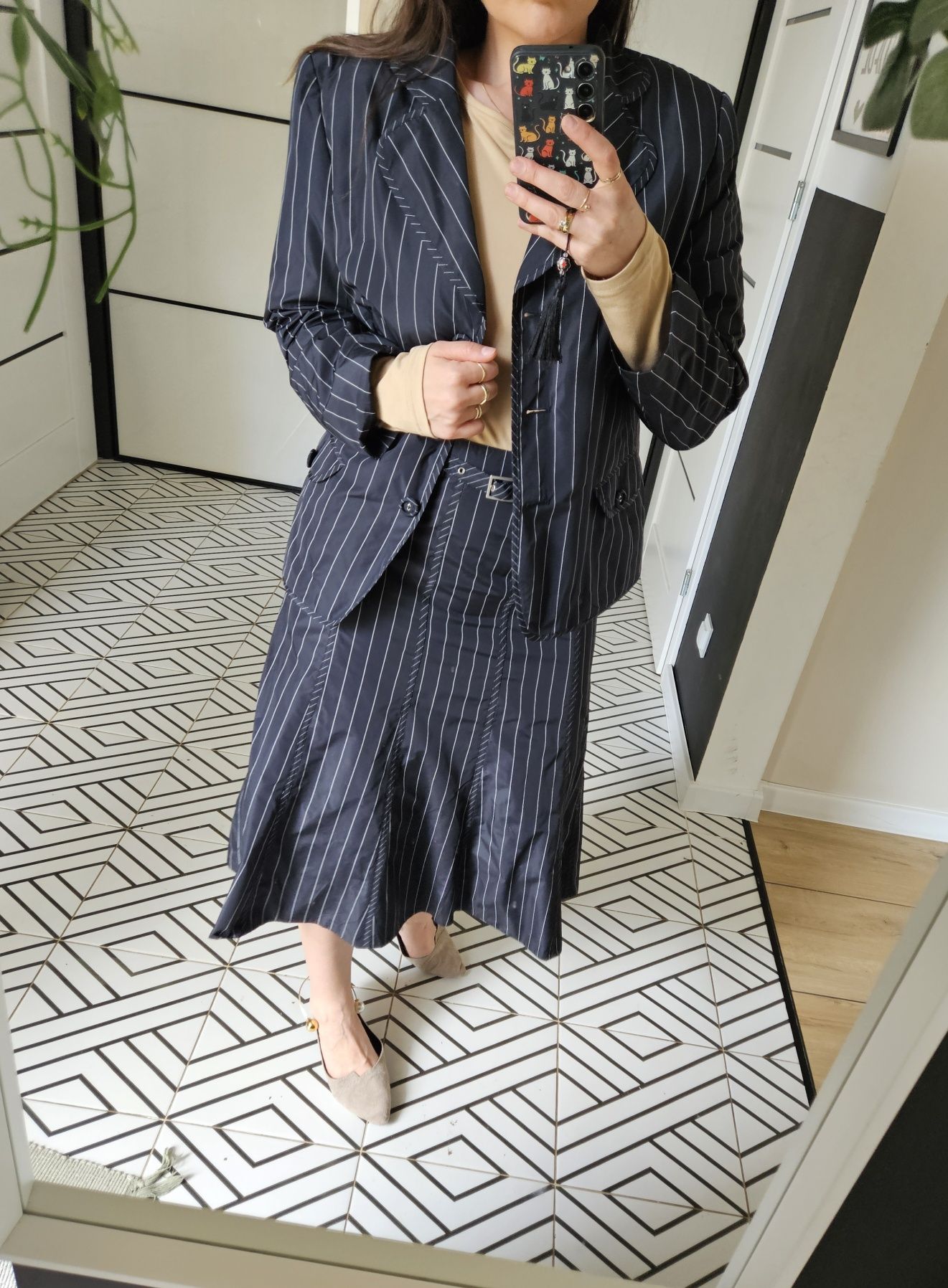 Elegancki Zestaw damski Gerry Weber – klasyczna marynarka + spódnica m
