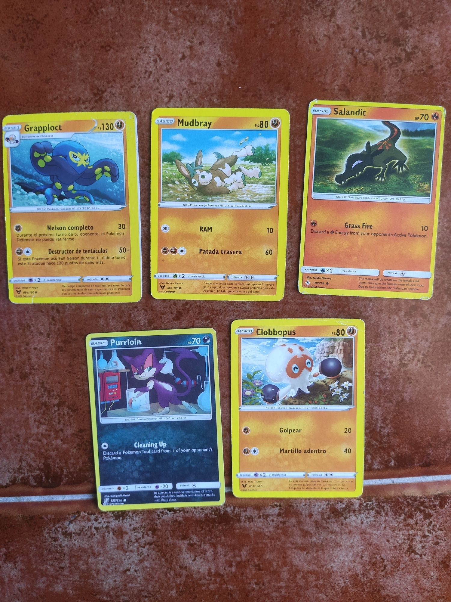 Cartas Pokémon (conjunto 10)