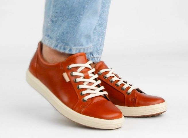 ECCO skórzane sneakersy Soft 7 W, Cognac, EU 37