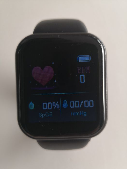Smartwatch preto e rosa NOVO
